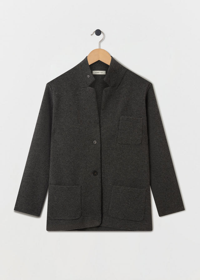 GILDA CASHMERE JACKET — GREY