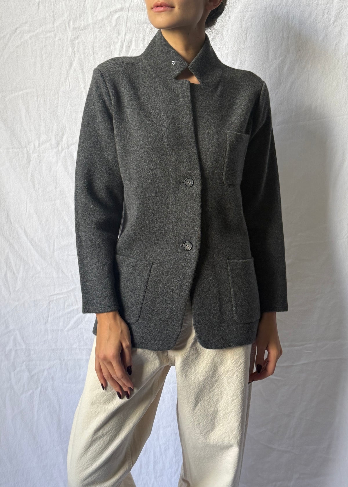 GILDA CASHMERE JACKET — GREY