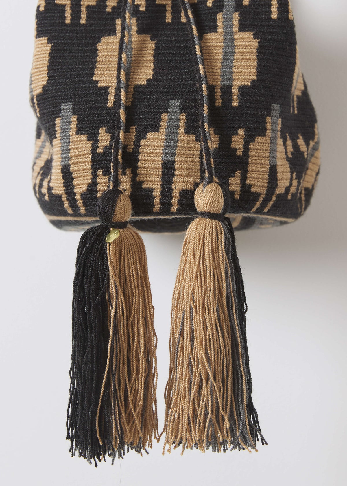 MEDIUM MARIGOLD CROSSBODY BAG — BLACK & CAMEL