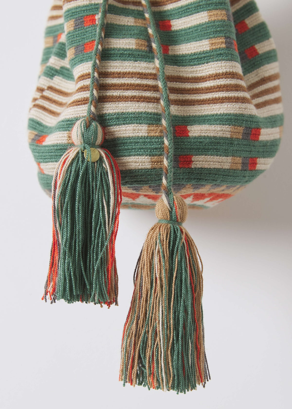 MEDIUM CROSSBODY BAG — JADE GREEN & ORANGE