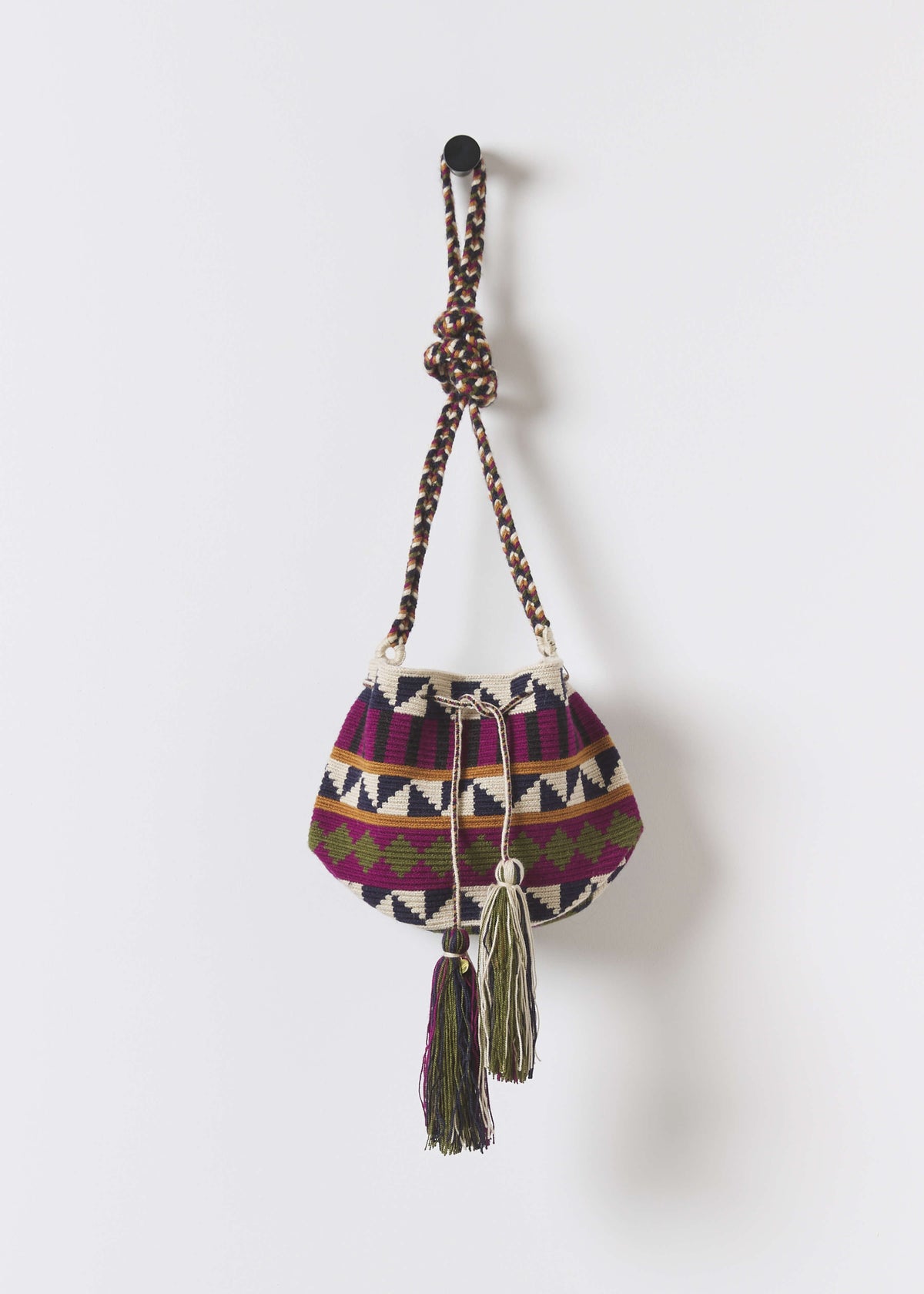 MEDIUM BEARBERRY CROSSBODY  BAG — BLUE & GARNET