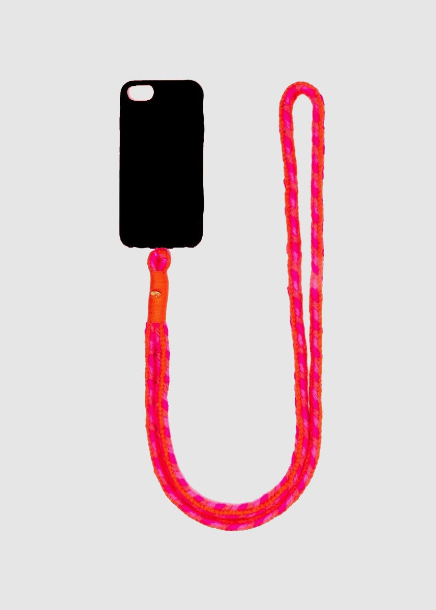 MOBILE PHONE CORD — FUCHSIA & ORANGE