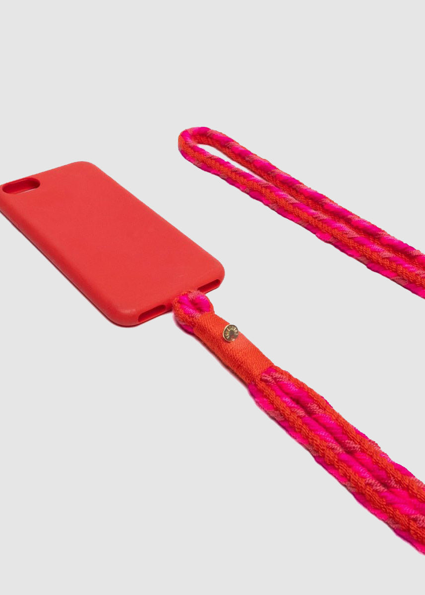 MOBILE PHONE CORD — FUCHSIA & ORANGE