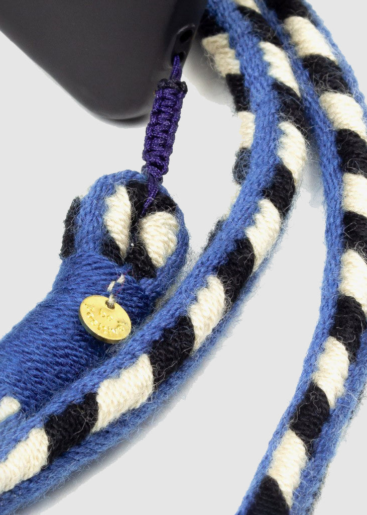 MOBILE PHONE CORD — TEAL & NAVY