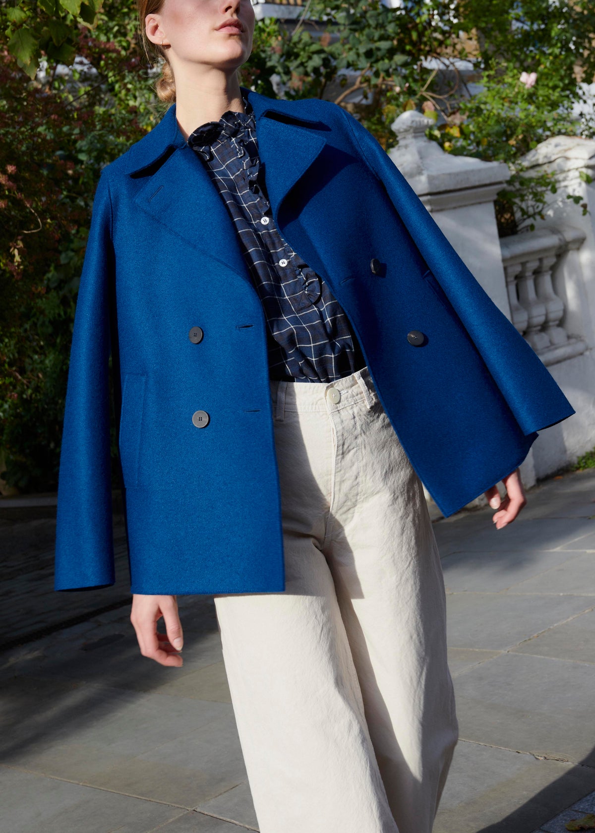 WOOL PEACOAT — OXFORD BLUE