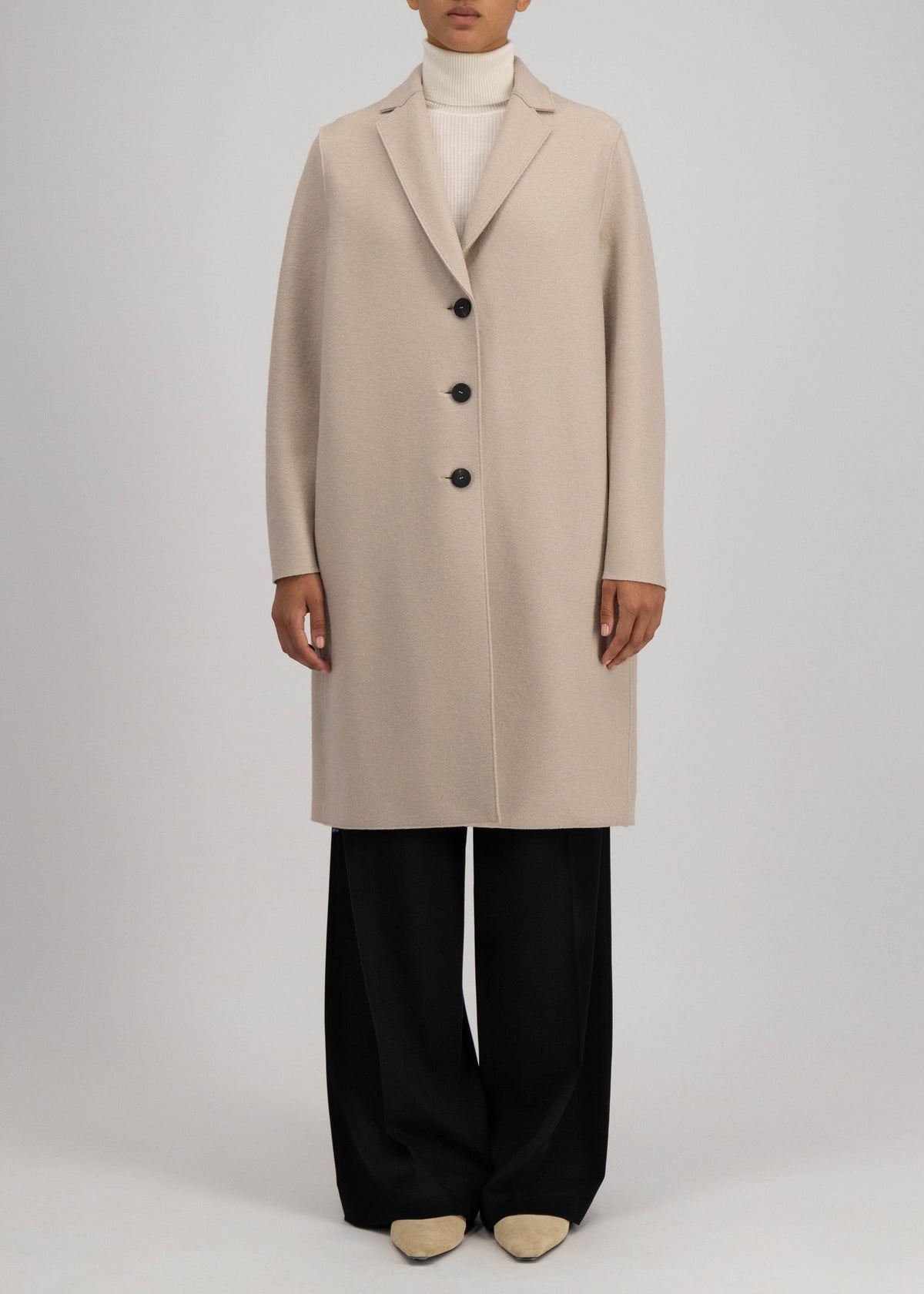 WOOL OVERCOAT — CREAM