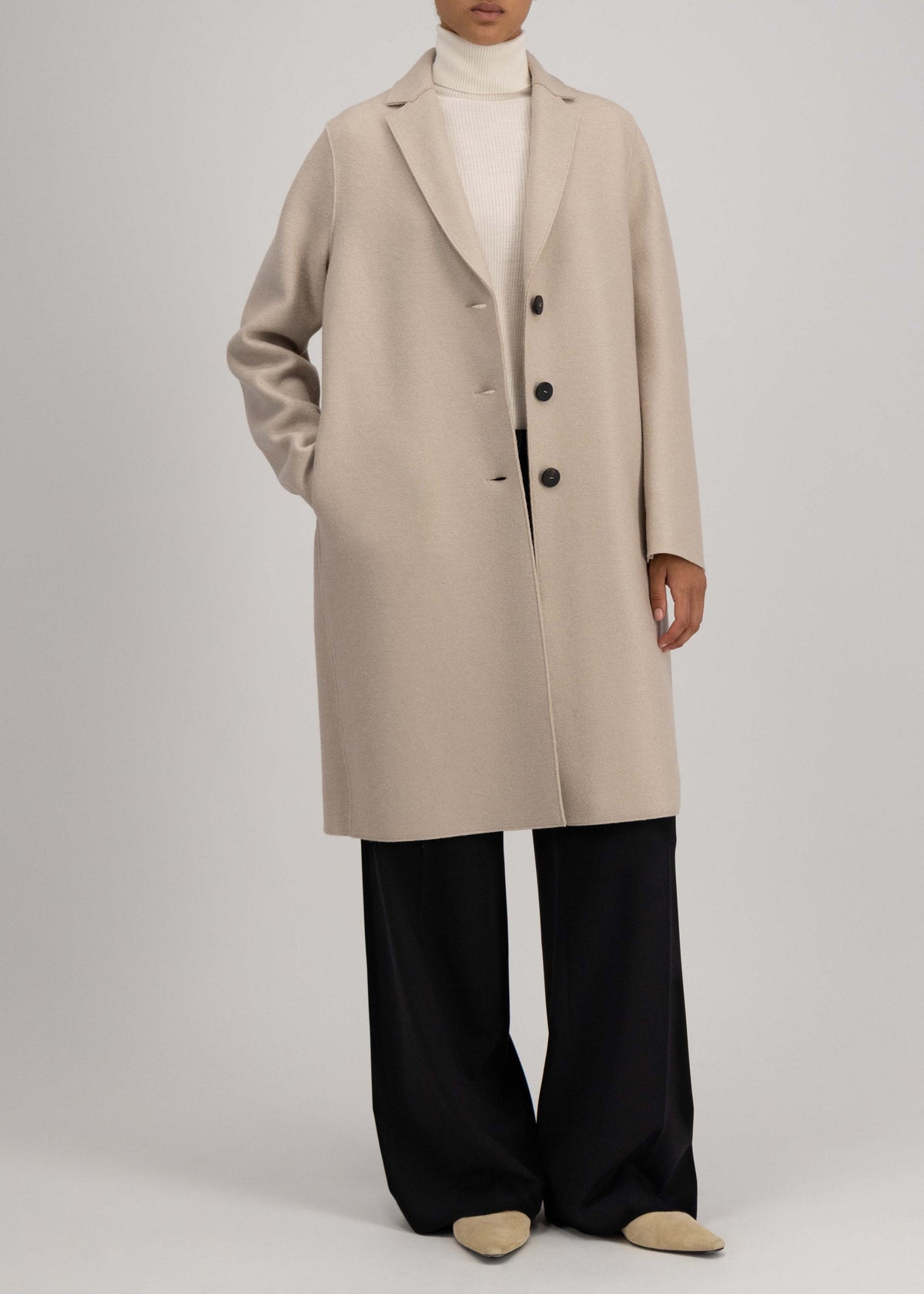 WOOL OVERCOAT — CREAM