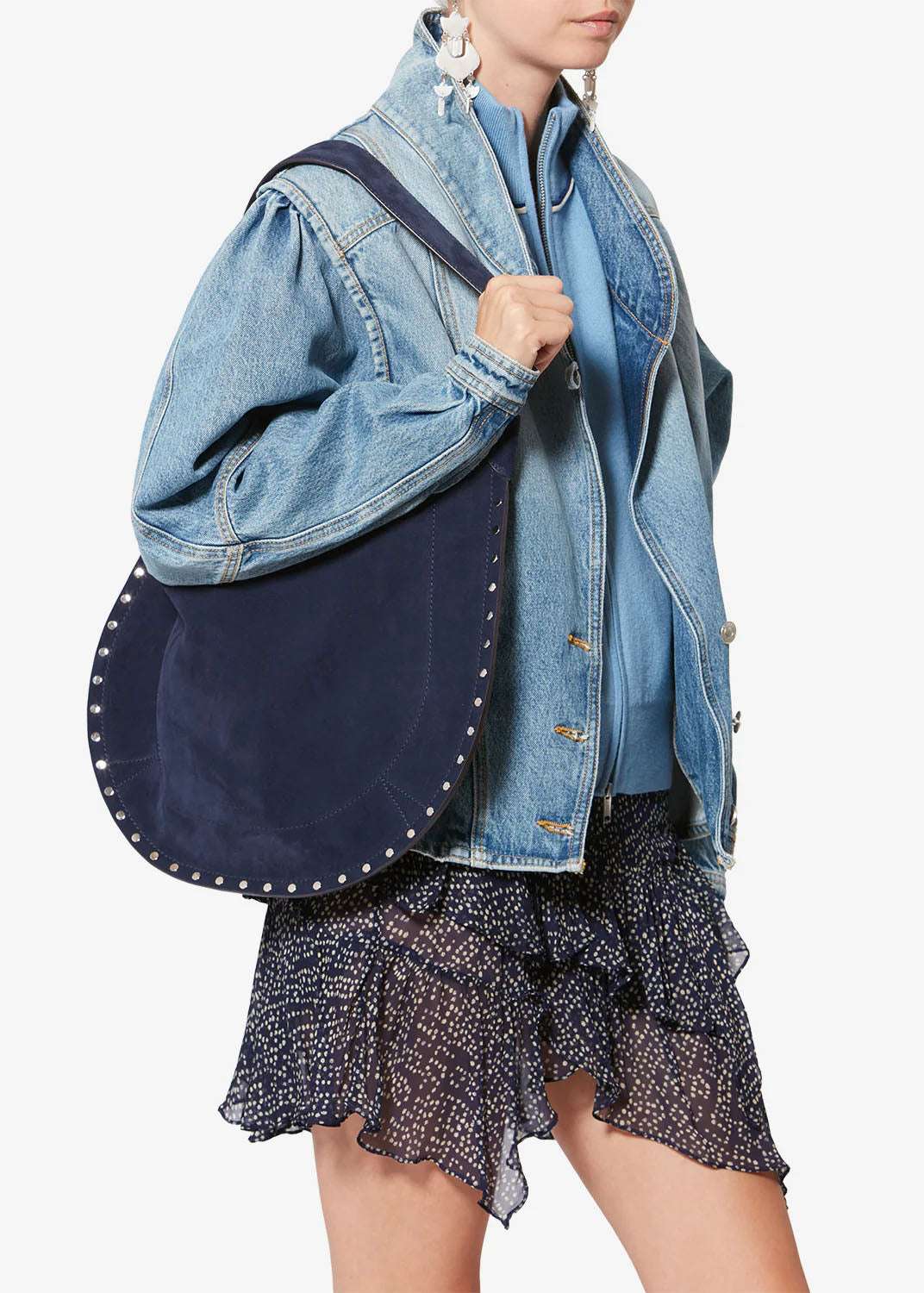 OSKAN HOBO SOFT BAG — DARK MIDNIGHT