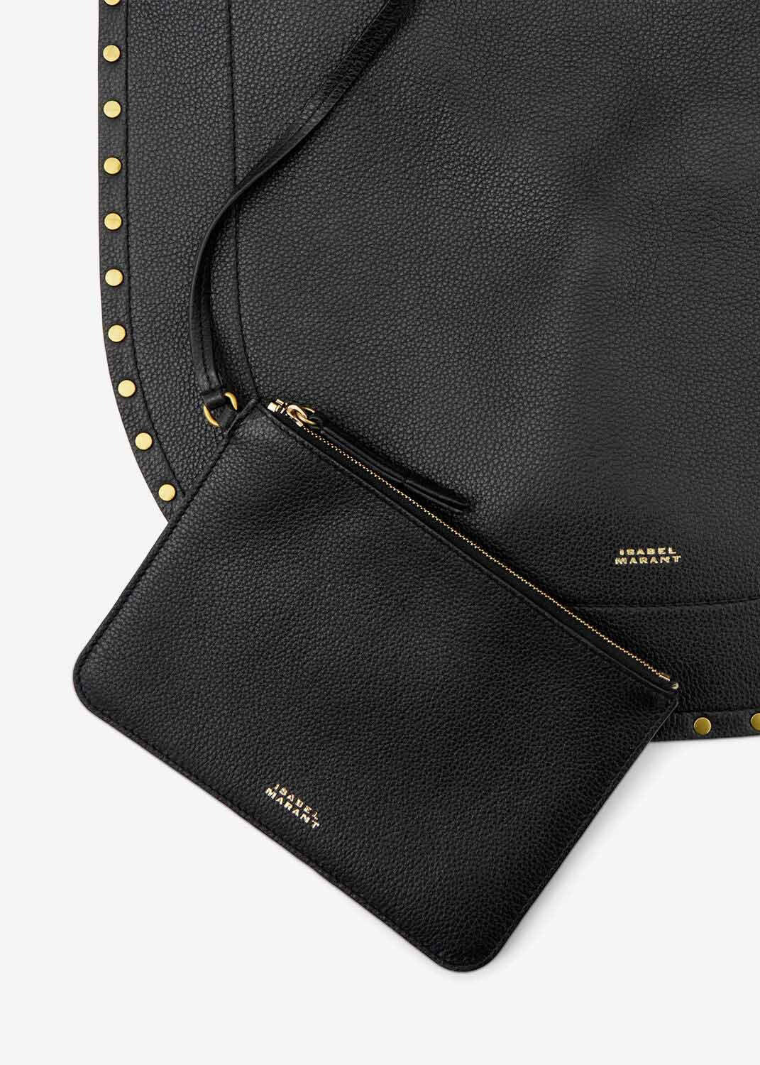 OSKAN HOBO SOFT BAG — BLACK