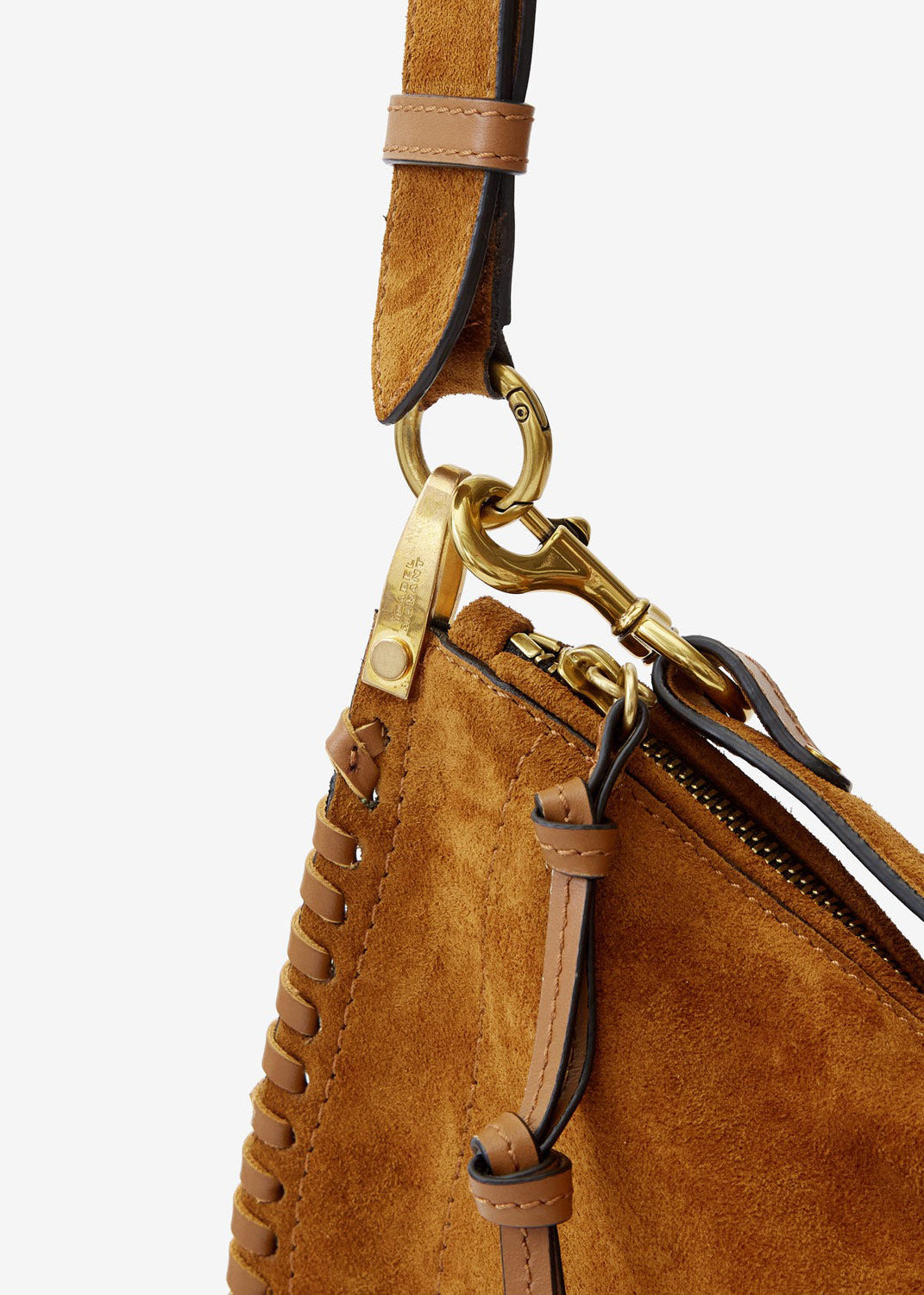 OSKAN SOFT ZIP BAG — COGNAC