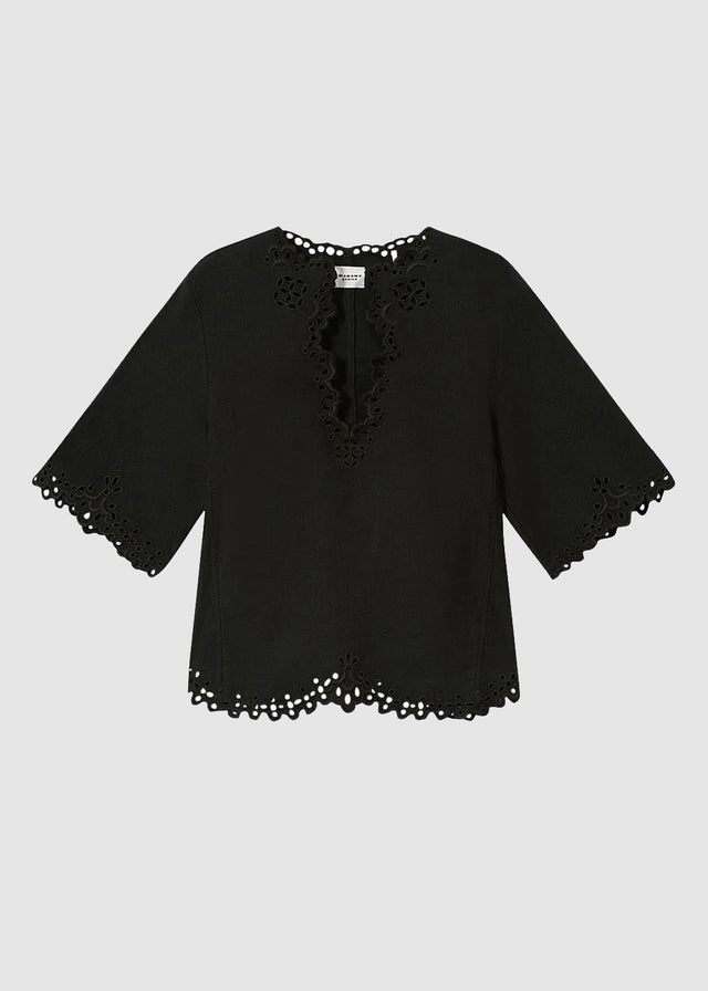 SHANA TOP — FADED BLACK