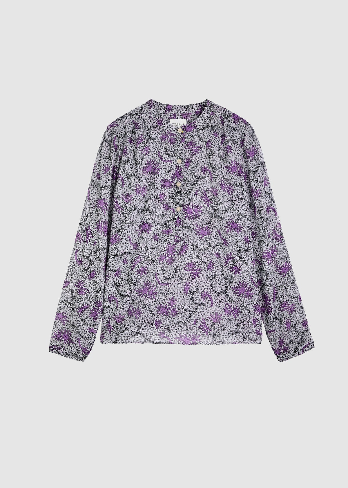 MARIA TOP — ECRU/LILAC