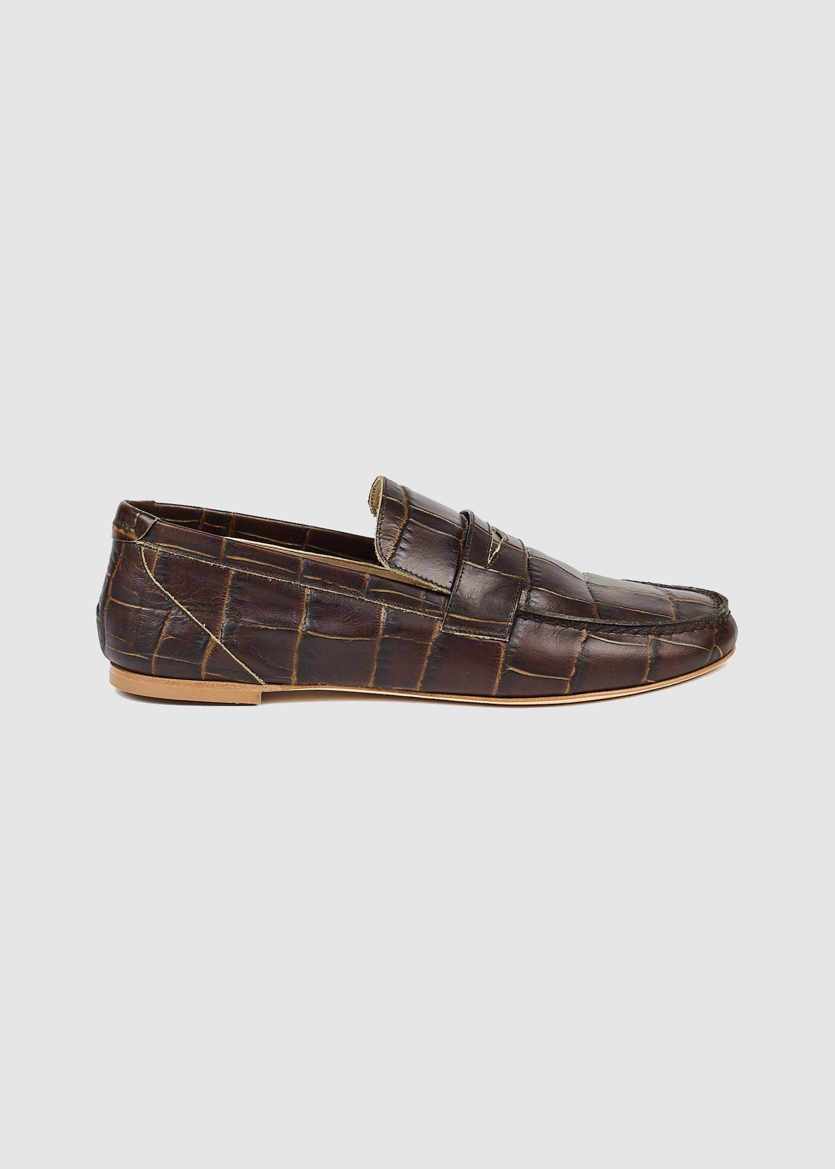 PENNY LOAFER —  BROWN CROC