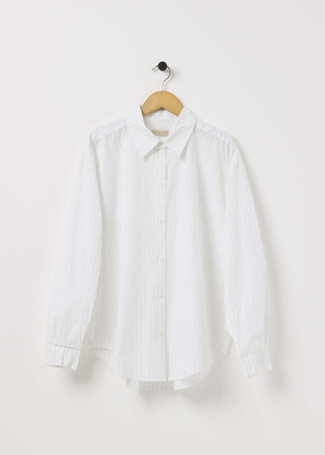 ALBERTA SHIRT — GREY STRIPE