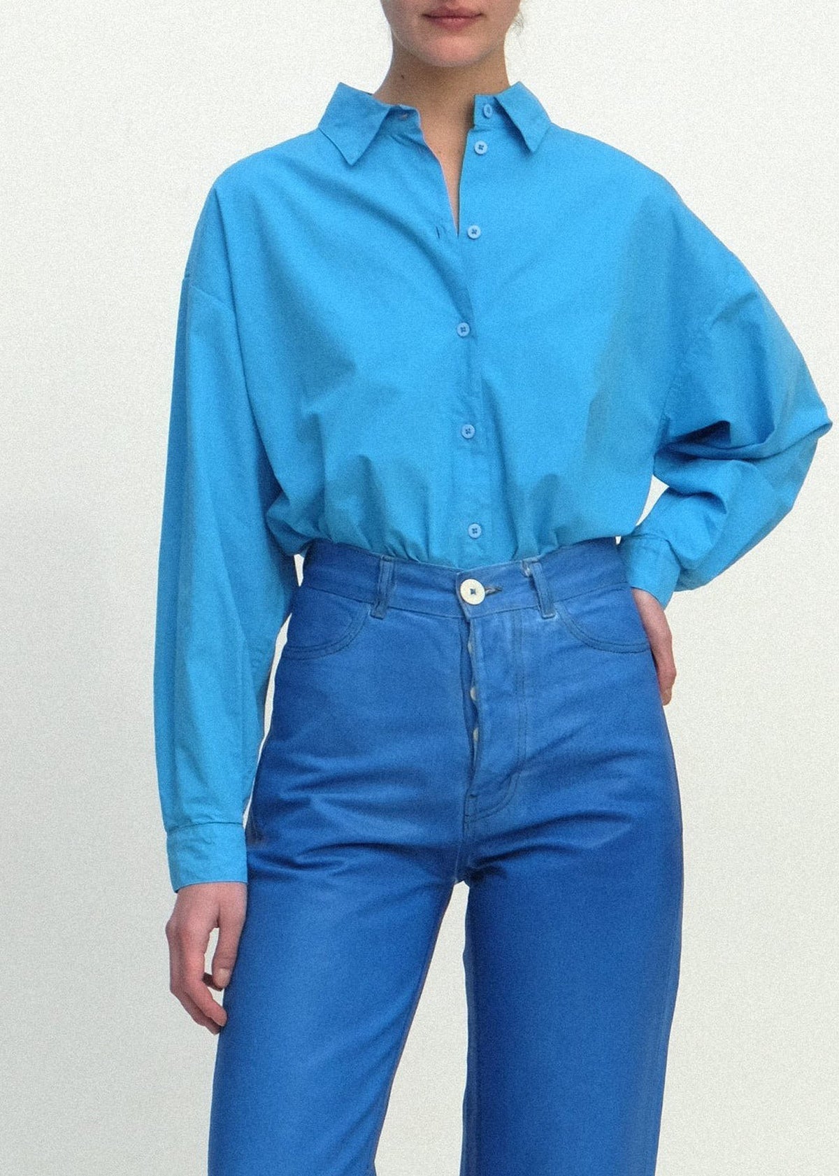 ALBERTA SHIRT — POOL BLUE