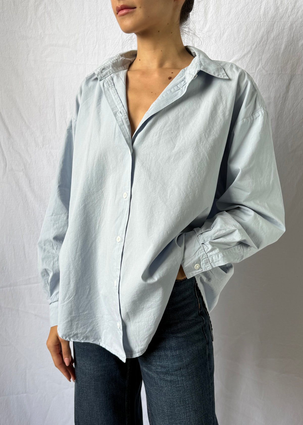 ALBERTA SHIRT — SMOKEY BLUE