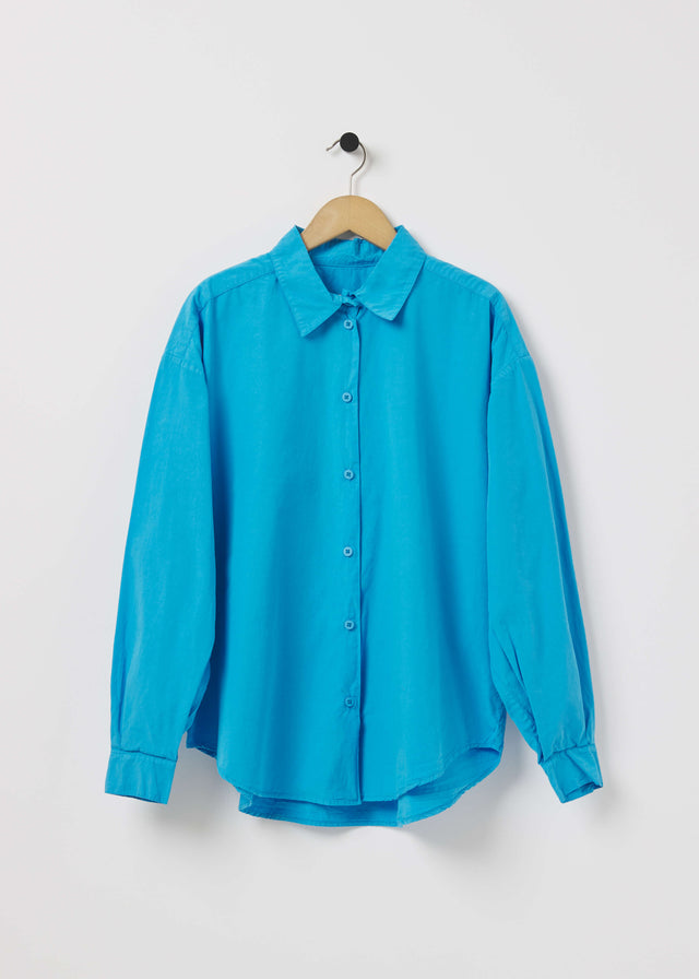ALBERTA SHIRT — POOL BLUE