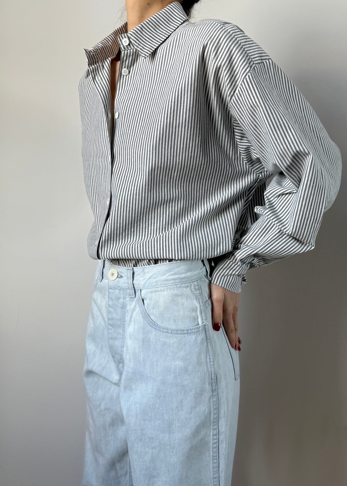 SPECIALITY ALBERTA SHIRT — SLATE PINSTRIPE