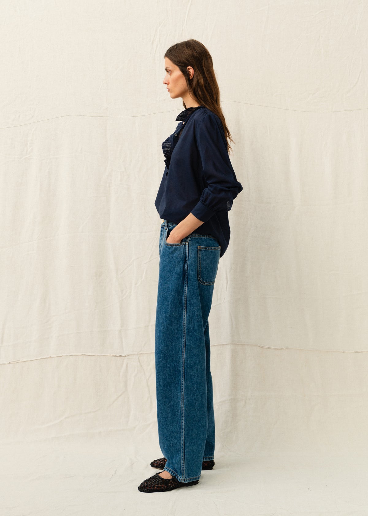 CALIFORNIA WIDE PANT — COWBOY BLUE