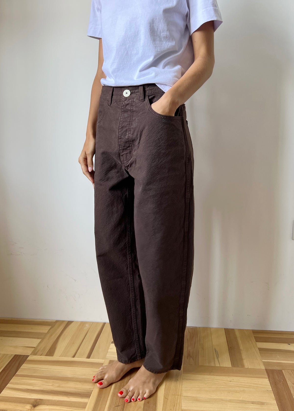 CALIFORNIA WIDE PANT — RAISIN