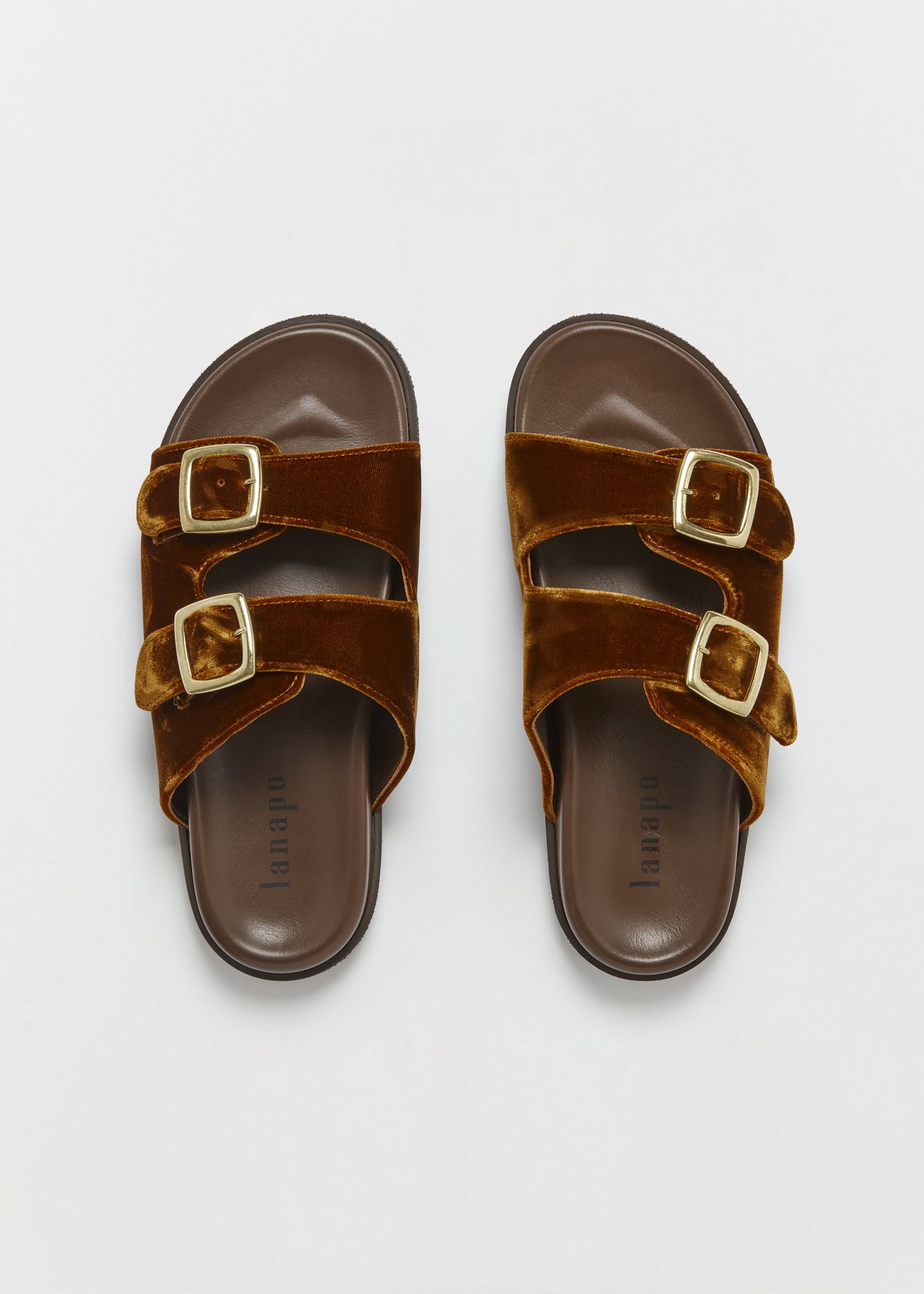 FOLLONICA VELVET SANDALS — BURNT ORANGE