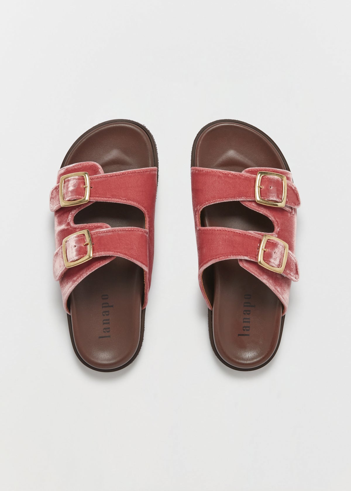 FOLLONICA VELVET SANDALS — PINK