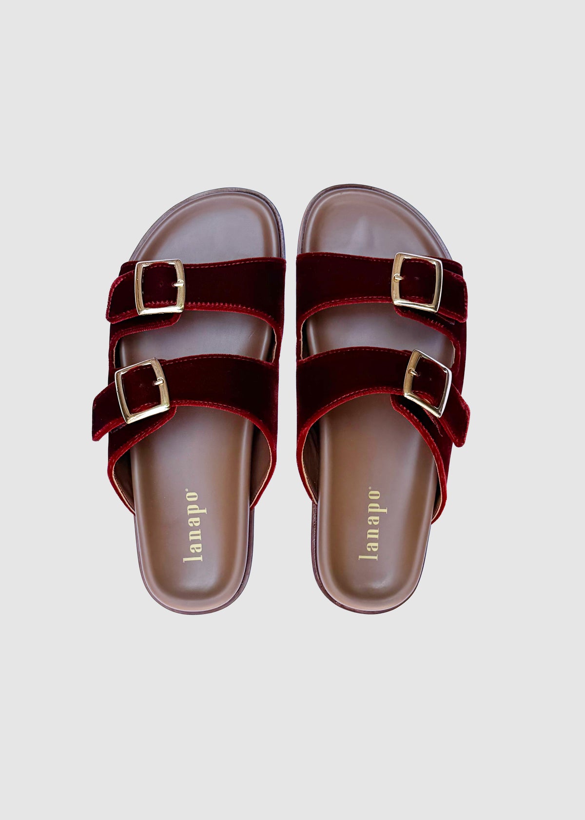 FOLLONICA VELVET SANDALS — RUST