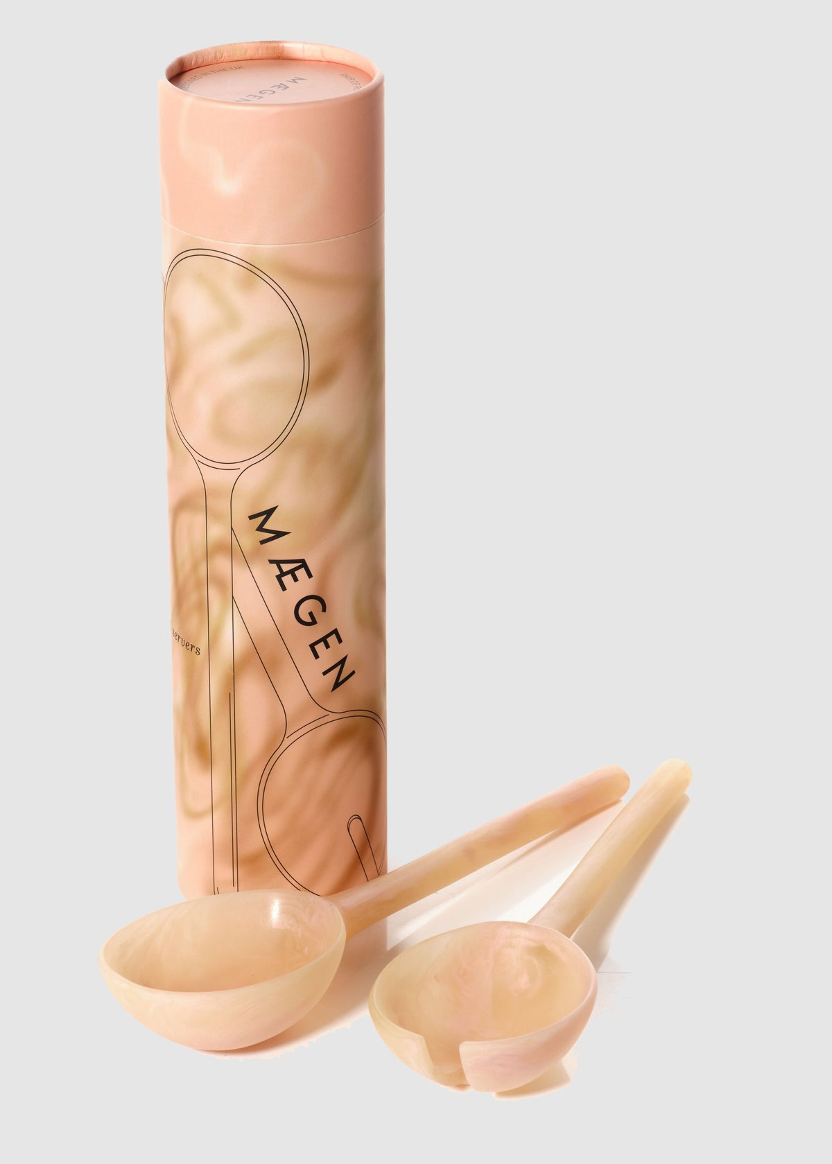 SALAD SERVERS — CORAL