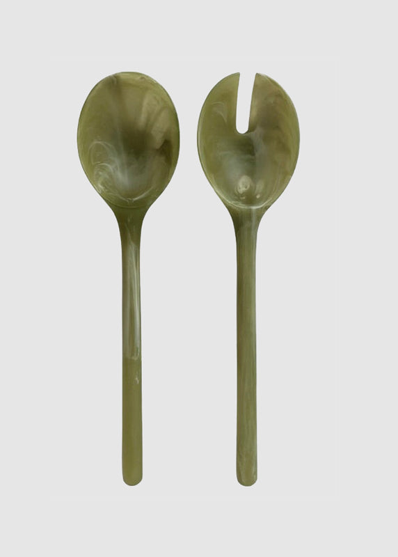 SALAD SERVERS — OLIVE