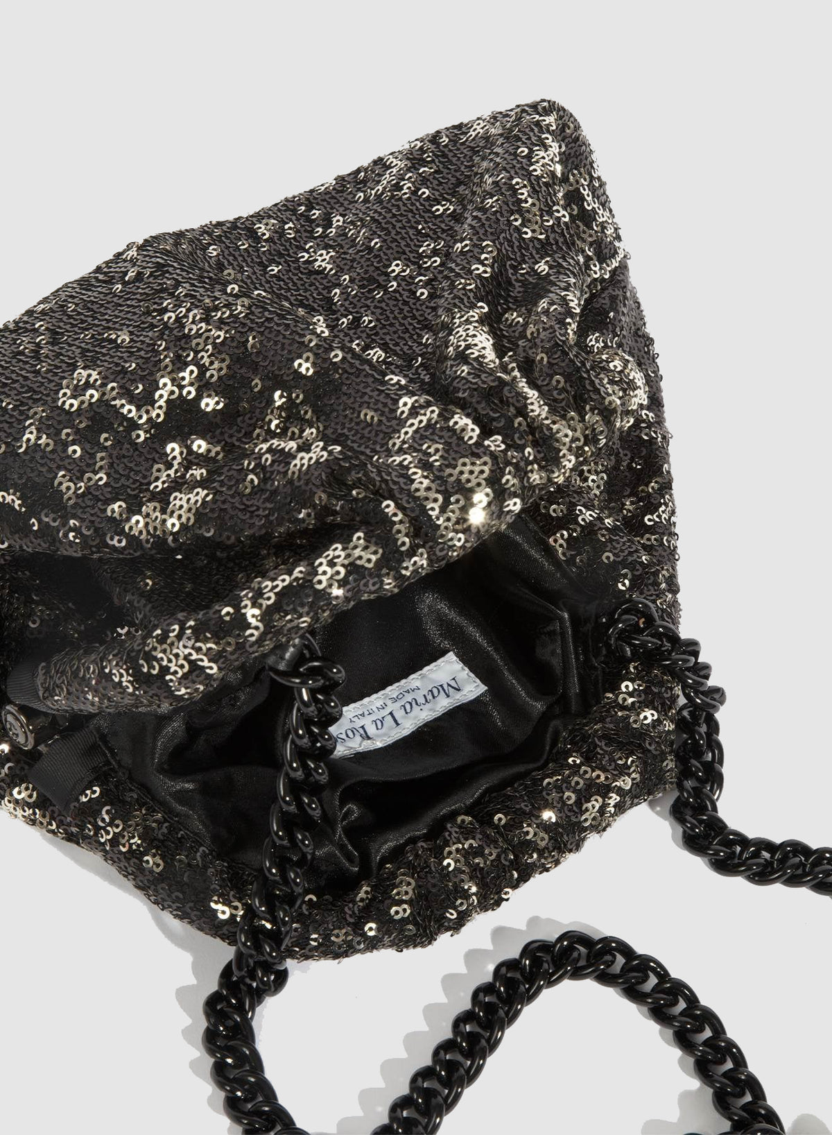 MINI GIGA PAILLETTES GAME BAG — BLACK