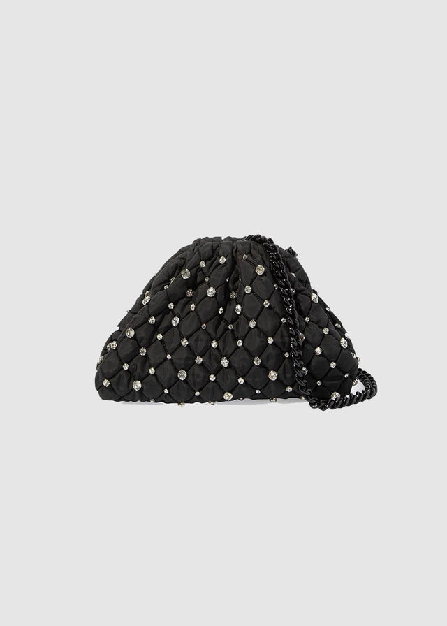 MINI STRASS GAME BAG — BLACK