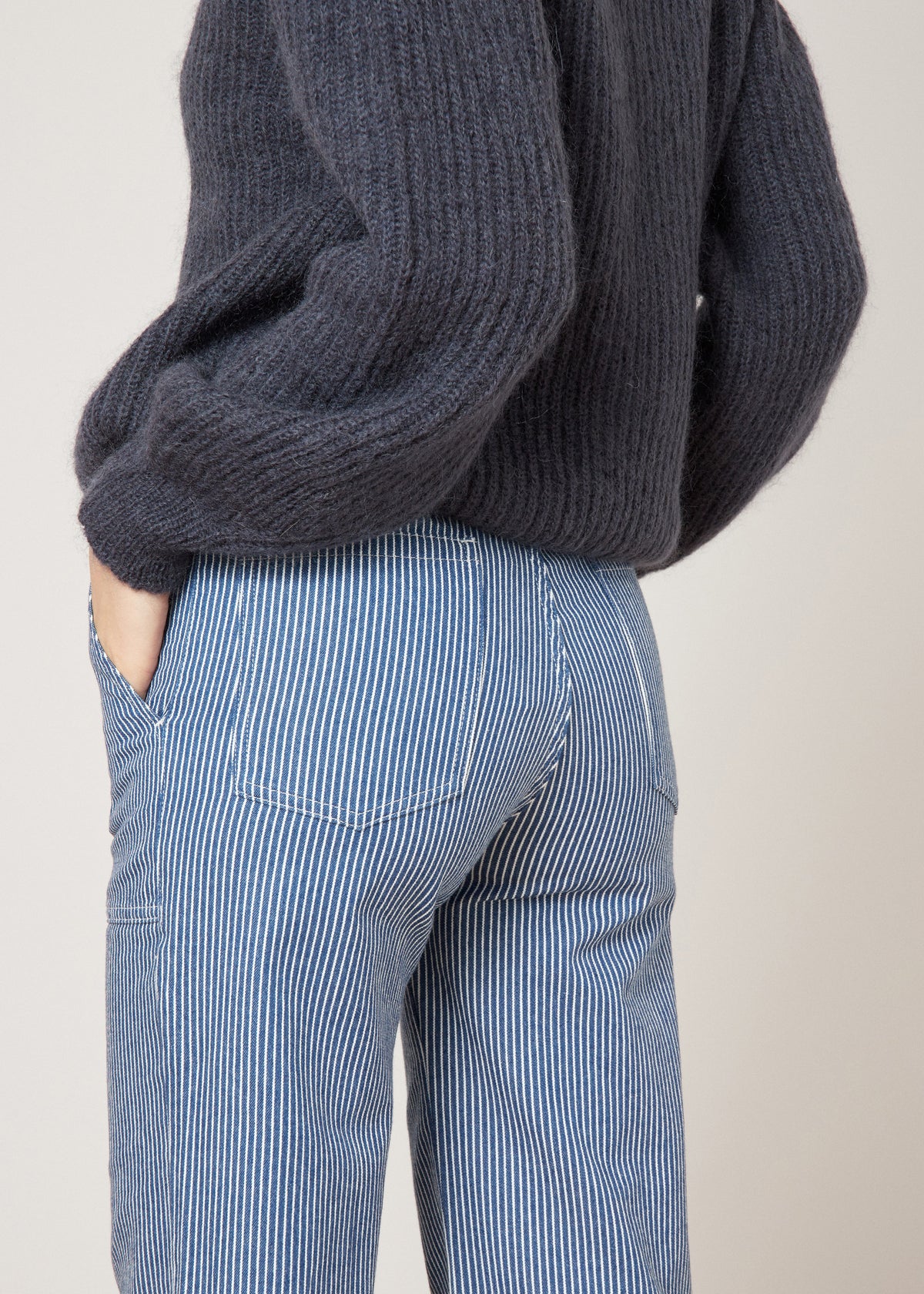 GRYMES TROUSERS — DENIM STRIPES