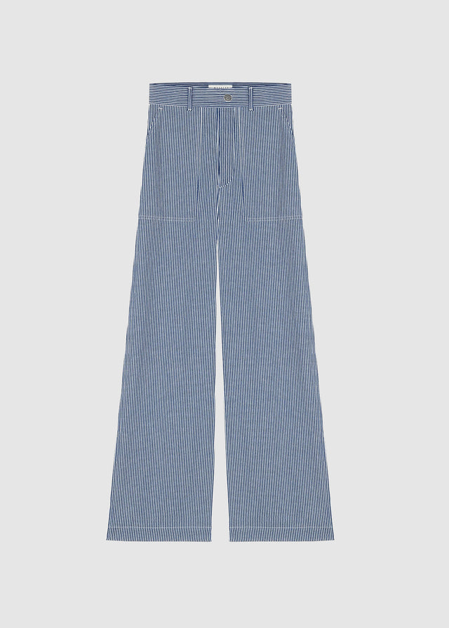 GRYMES TROUSERS — DENIM STRIPES