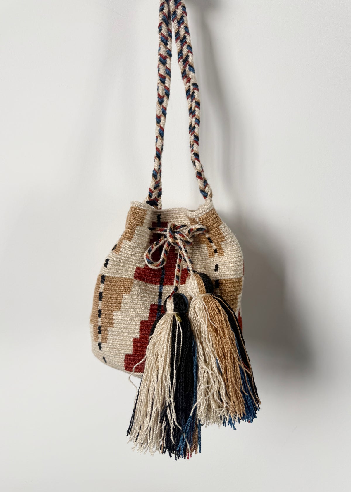 MEDIUM ACACIA CROSSBODY  BAG — BEIGE & BROWN