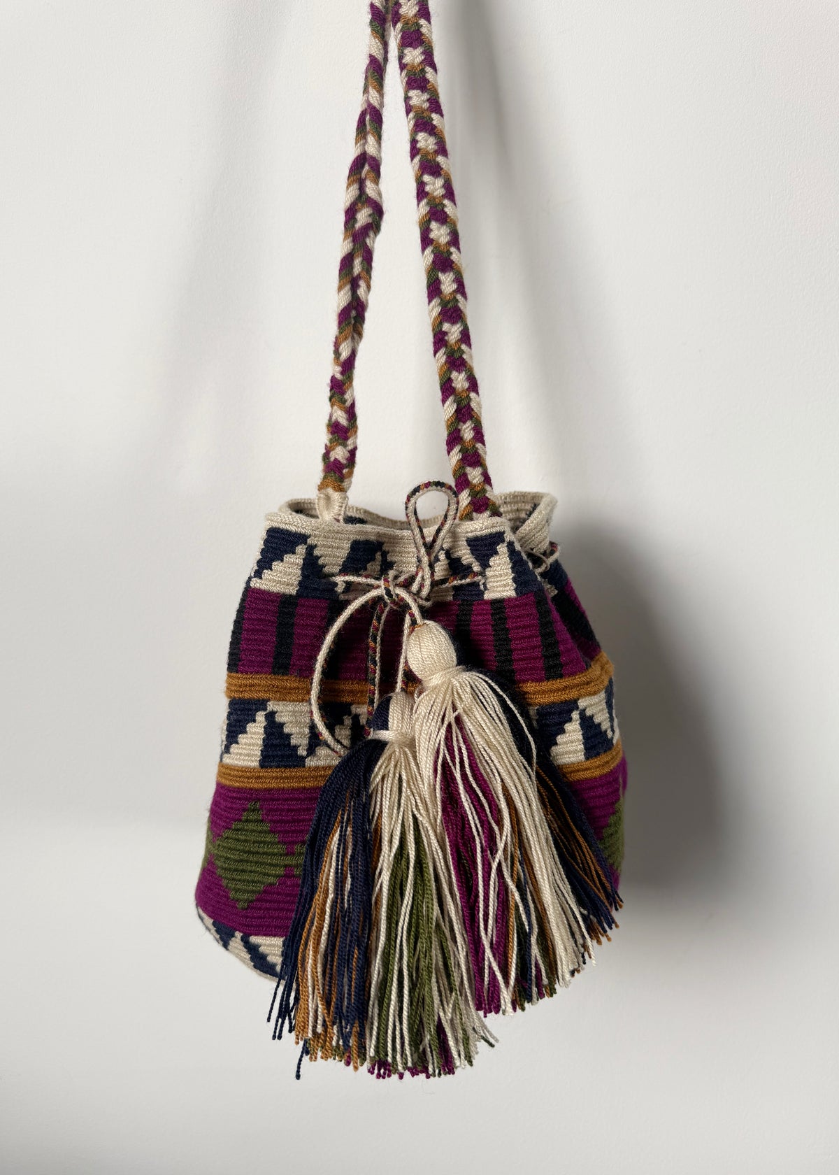 MEDIUM BEARBERRY CROSSBODY  BAG — BLUE & GARNET
