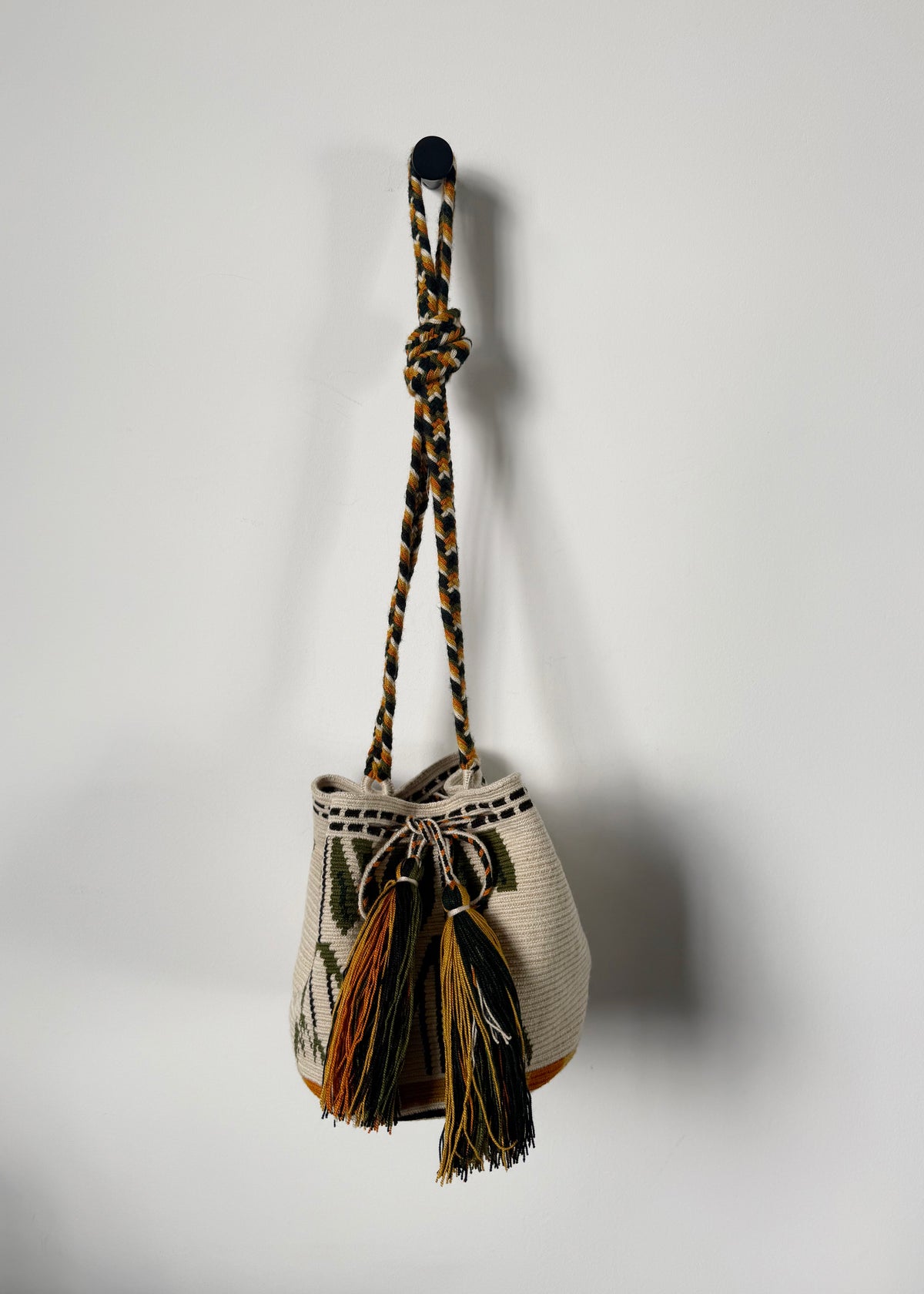 MEDIUM CAMELLIA CROSSBODY BAG — GREY & GREEN