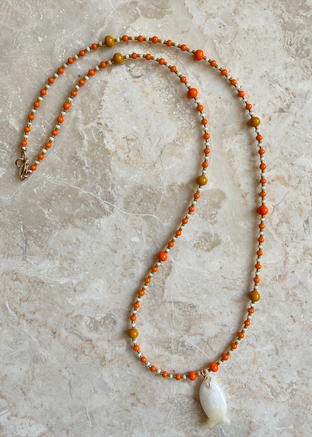 CRYSTAL FISH NECKLACE