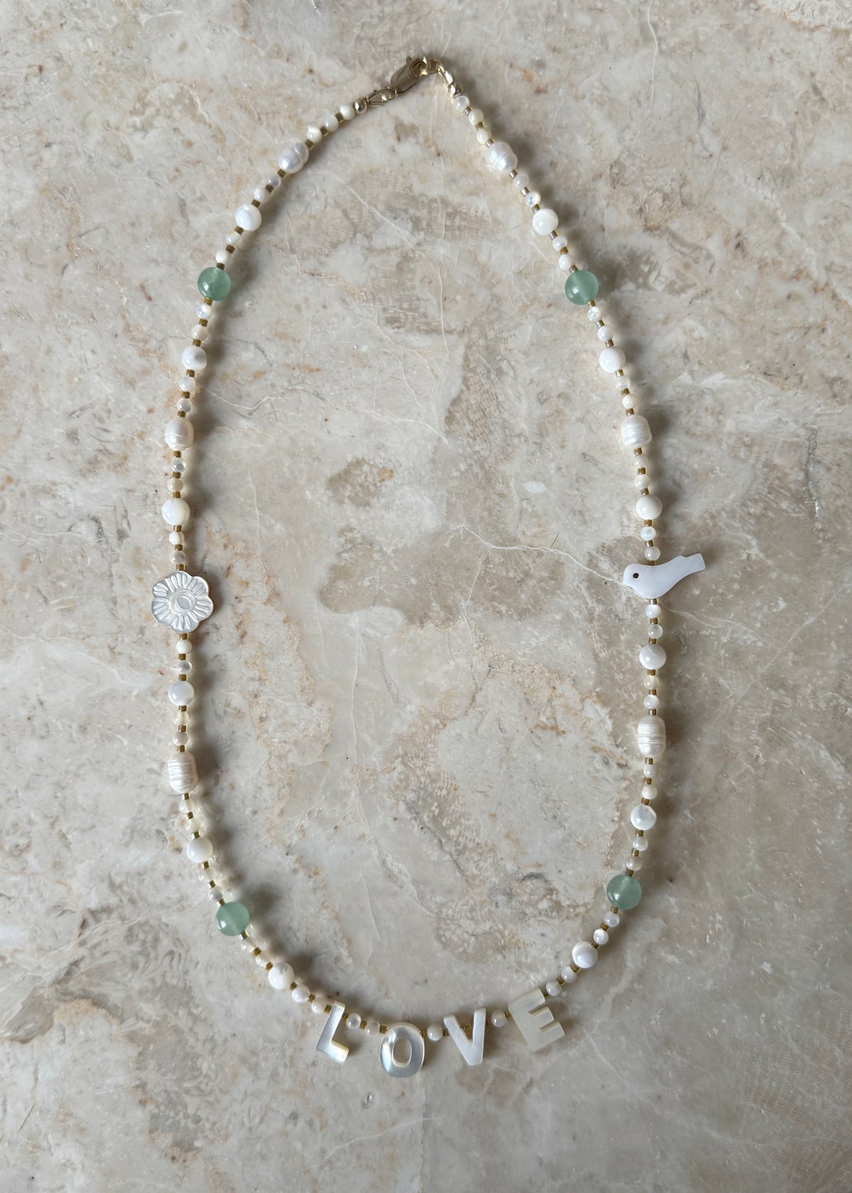 LOVE NECKLACE — PEARL