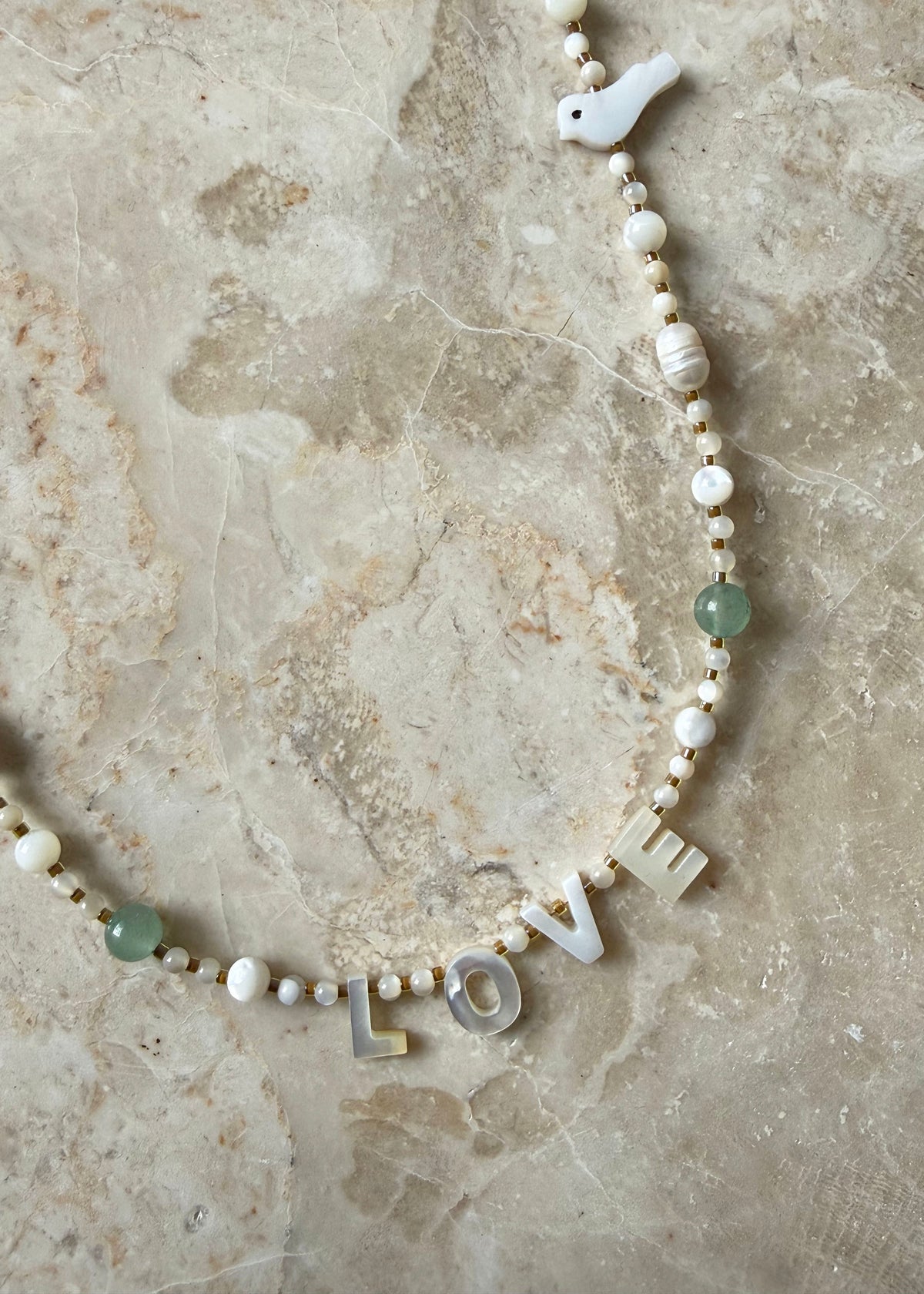 LOVE NECKLACE — PEARL