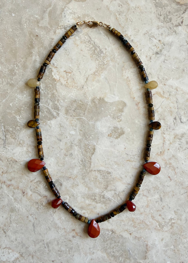 URCHIN TIGERS EYE NECKLACE