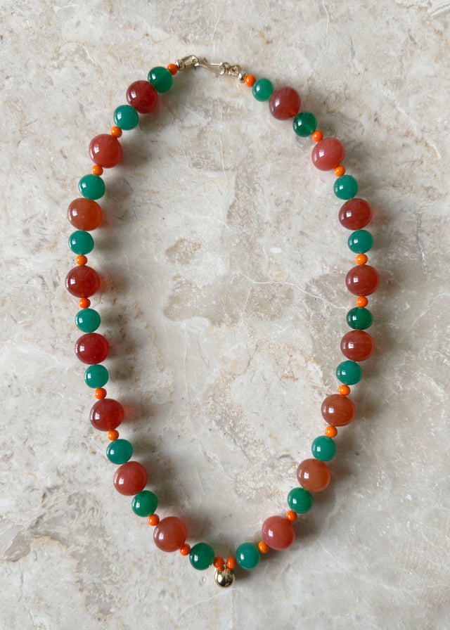 VENETIAN GREEN & BROWN NECKLACE
