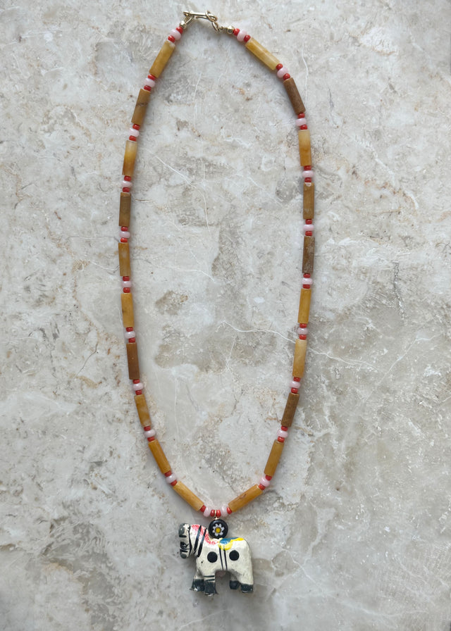 WHITE HORSE NECKLACE