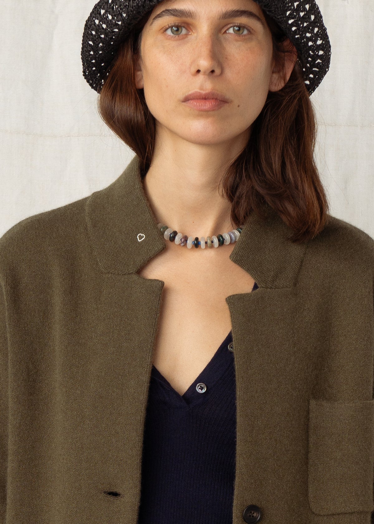 GILDA CASHMERE JACKET — KHAKI