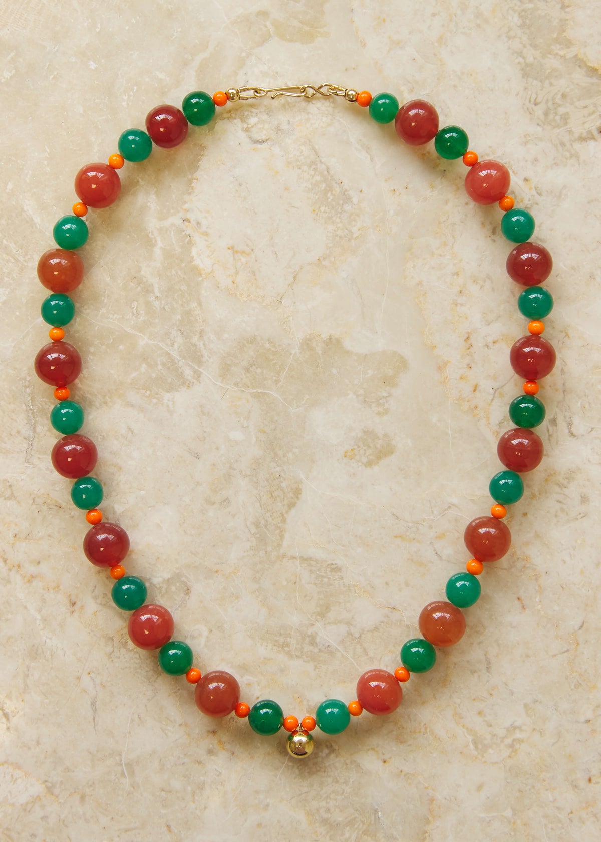 VENETIAN GREEN & BROWN NECKLACE