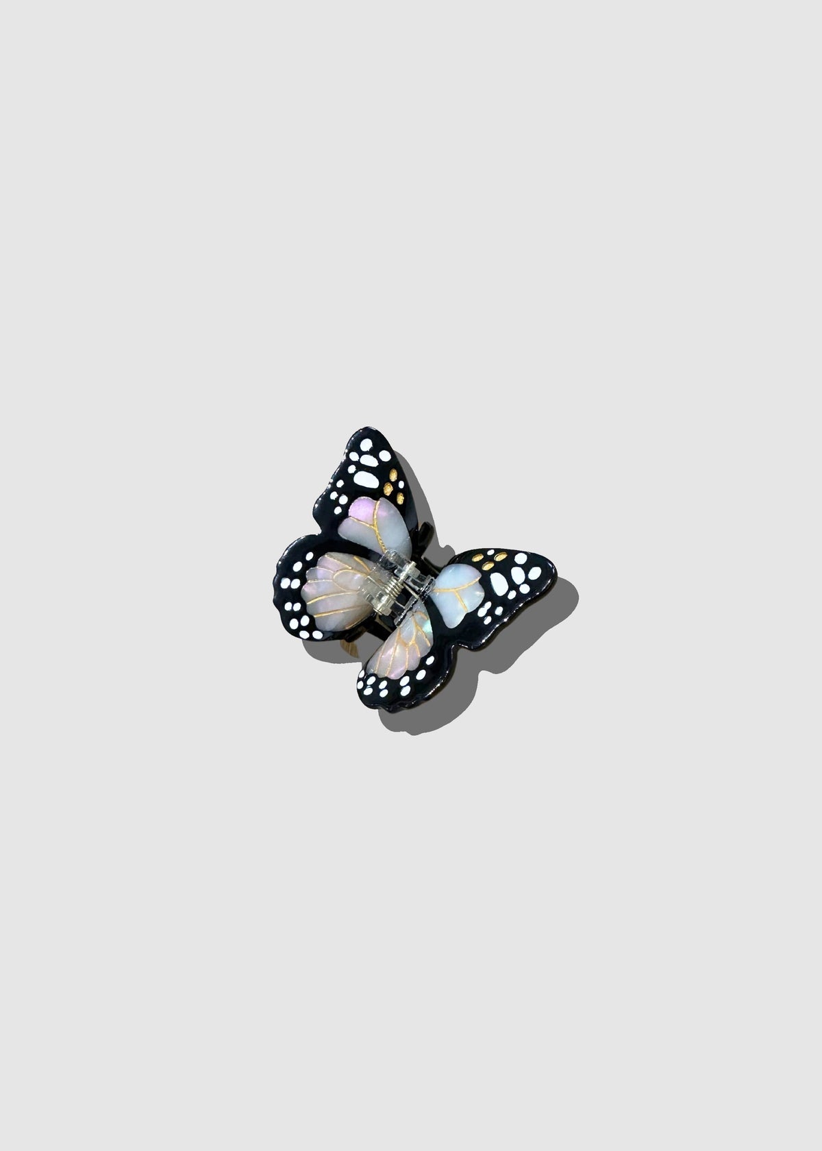 MINI BUTTERFLY CLAW CLIP — MULTI TORTOISE