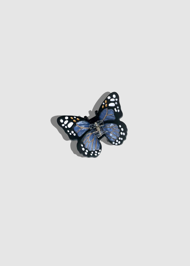 MINI BUTTERFLY CLAW CLIP — SAPPHIRE