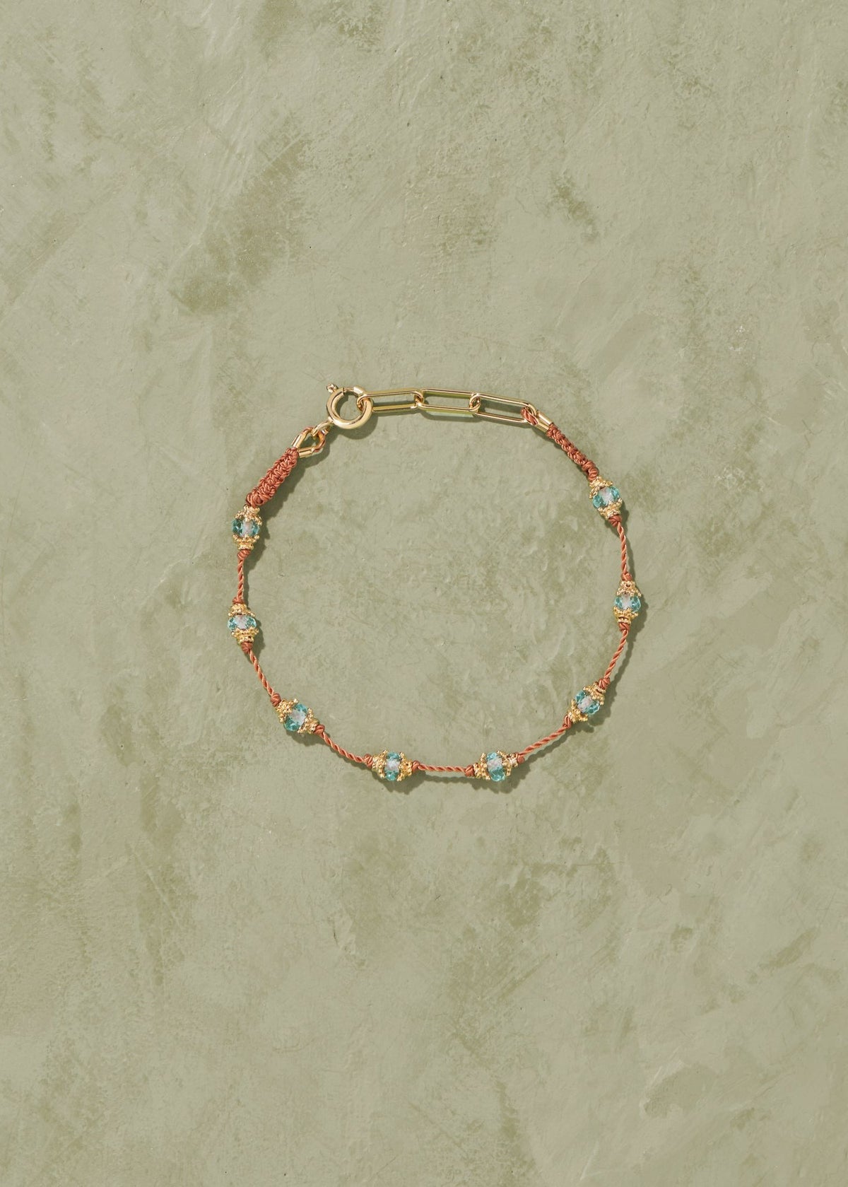 PEONY BRACELET — AQUAMARINE