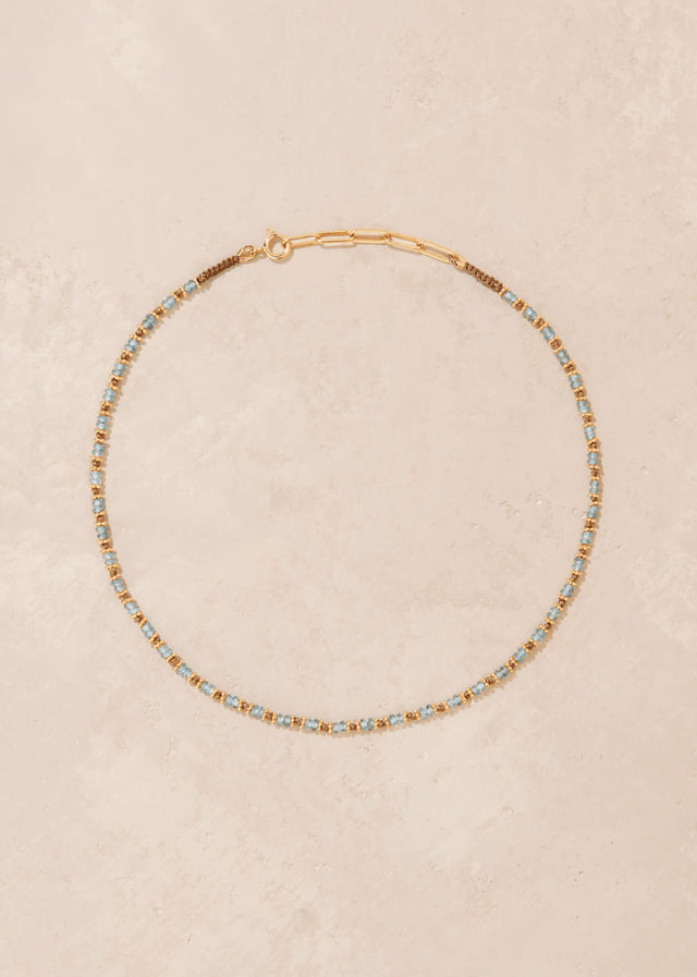 TARA NECKLACE — ZIRCON BLEU