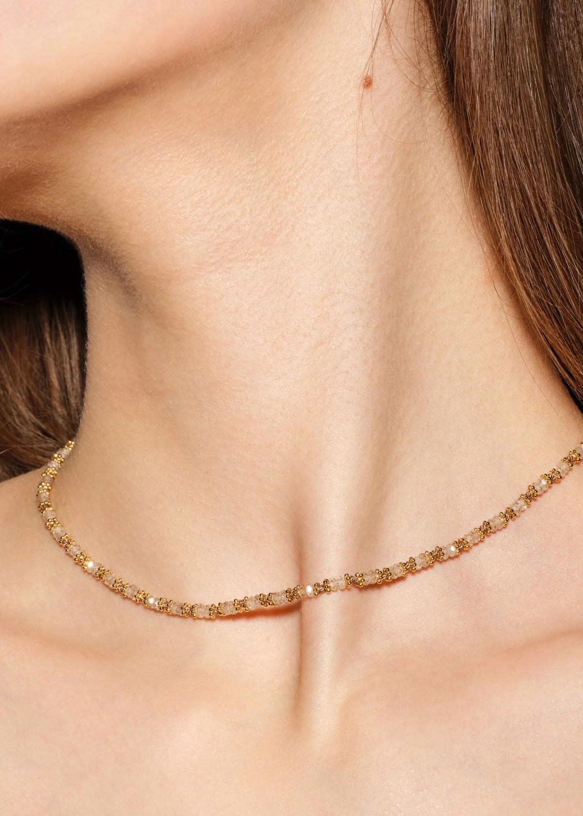 TARA NECKLACE — ZIRCON NATUREL