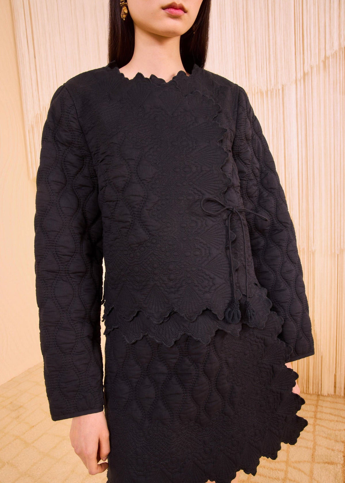 ZOFIA QUILTED JACKET — NOIR